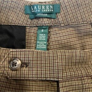 Lauren Ralph Lauren Adelle Plaid Houndstooth Trouser Pant Size 6 Women’s